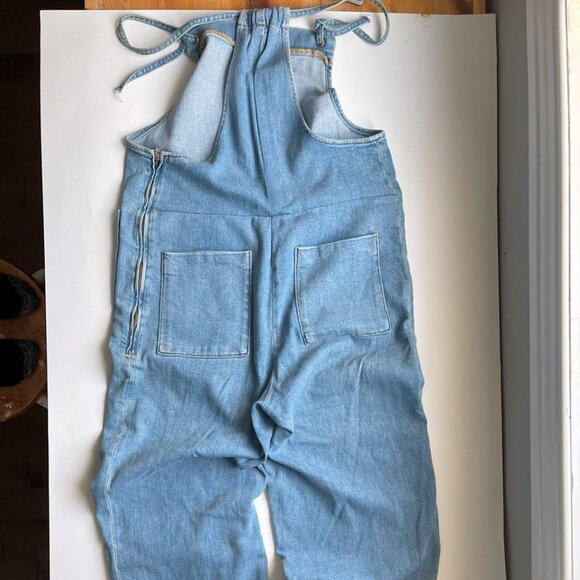Maje Paris Designer Denim Overall Dungarees - SM - Picture 2 of 4
